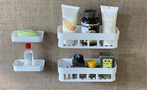 CPEX multipurpose self-adhesive plastic kitchen bathroom shelf wall ...