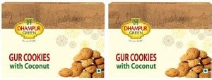Dhampure Speciality Gur Jaggery Atta Coconut Desi Ghee Cookies Biscult ...