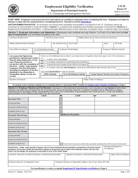 Image result for Form I-9 PDF