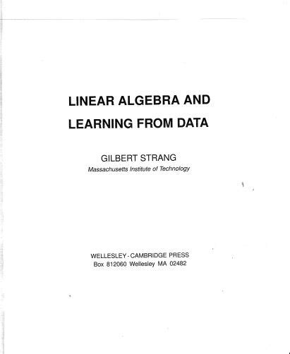 Image result for Linear Algebra and Probability Statistics Book