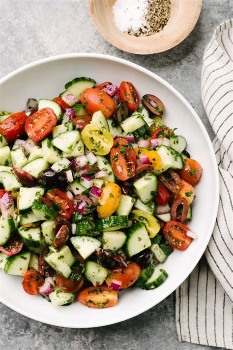 15-Minute Mediterranean Cucumber Salad - Our Salty Kitchen
