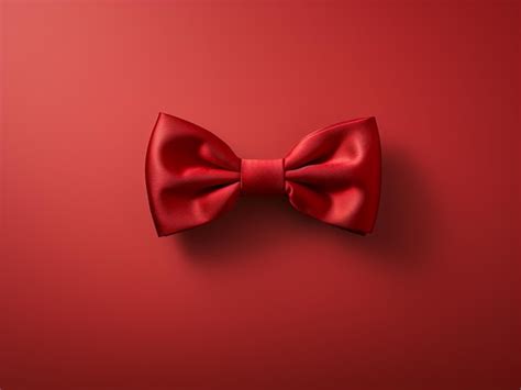 A crimson red bowtie a stylish gentleman's embellishment ai generation ...
