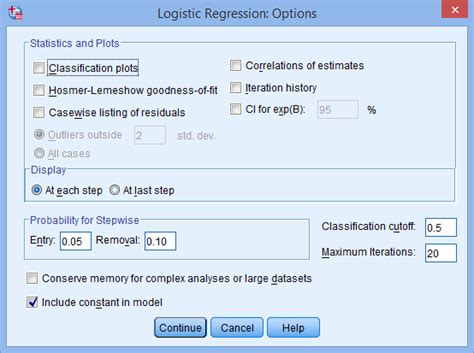 Using Multiple Logistic Regression SPSS 的图像结果