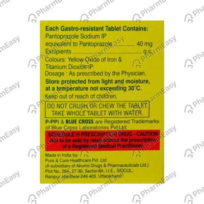 P Ppi 40 MG Tablet (15): Uses, Side Effects, Price & Dosage | PharmEasy