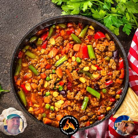 Cast Iron Skillet Ground Bison Vegetable Stew Recipe