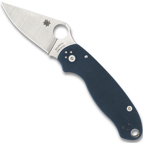 Spyderco Para 3 Compression Lock Cobalt Blue G10 Handles Satin CPM ...