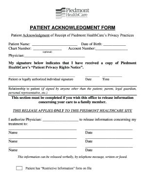 Piedmont Hospital Doctors Note - Fill and Sign Printable Template Online