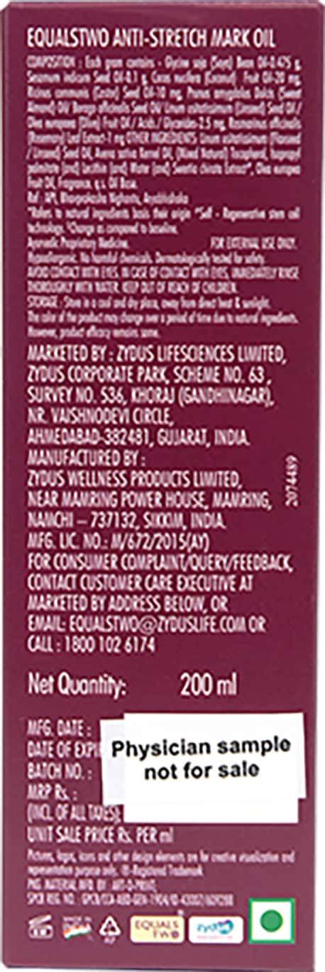 Buy EQUALSTWO ANTI STRETCH MARK OIL 200ML Online & Get Upto 60% OFF at ...