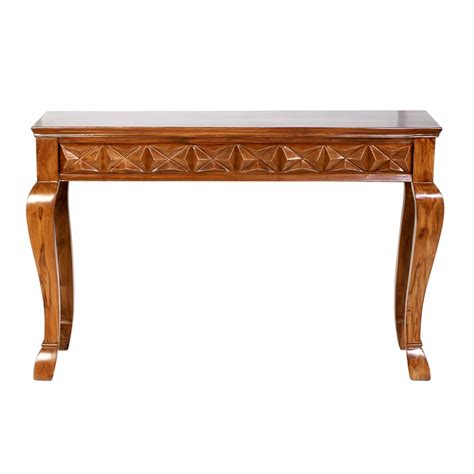 Ziri Brown Gold Solid Wood Console Table – DZYN Furnitures