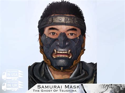 Ghost of Tsushima Mask 3D Printed Jin Sakai Samurai Cosplay Wearable ...
