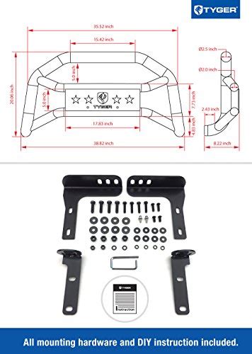 Tyger Auto Star Armor & Bumper Guard Combo Compatible with 2010-2021 ...