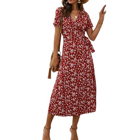 Plus Size Flowy Tropical Getaway Dress, Going Out Dresses for Women ...