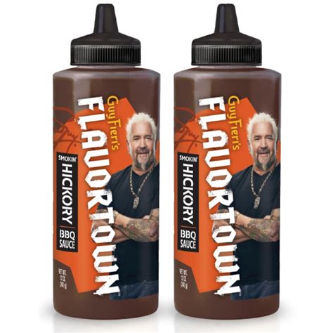 Amazon.com : Guy Fieri's Flavortown Smokin' Hickory BBQ Sauce - Smokey ...