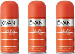 Jovan Musk Deodorant Body Spray For Men 150ML Each (Pack of 3 ...