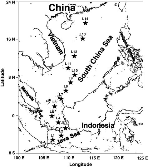 Image result for Map of South Java Sea