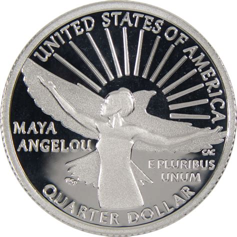 2022 S Maya Angelou American Women Quarter .999 Silver 25c Proof Coin