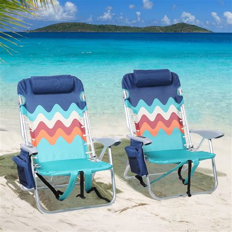Amazon.com: REALEAD Reclining Beach Chairs for Adults - Extendable High ...