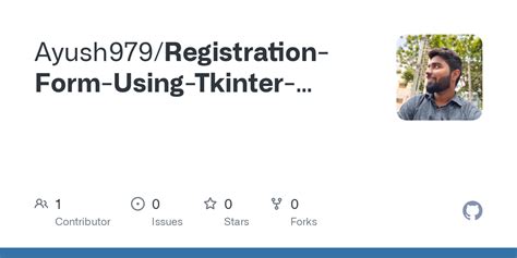 Registration Form Python Tkinter 的图像结果