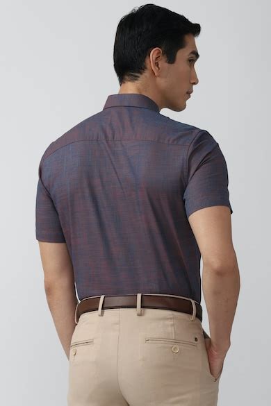 Buy Men Grey Slim Fit Formal Half Sleeves Formal Shirt Online - 735458 ...