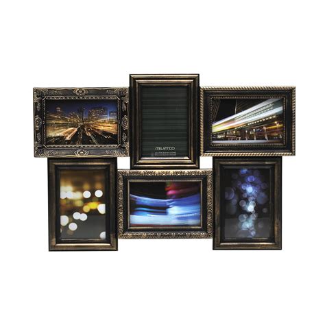 Melannco 6-Opening Multi Profile Collage Frame, Bronze : Amazon.in