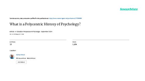 What is a Polycentric History of Psychology? Insights and Perspectives ...