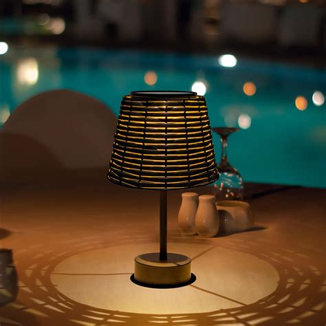Weatherproof Table Lamps 8.7'' Battery Outdoor Table Lamp Designer