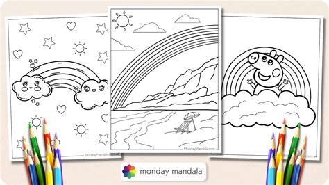 Coloring Book Pages Of Rainbows