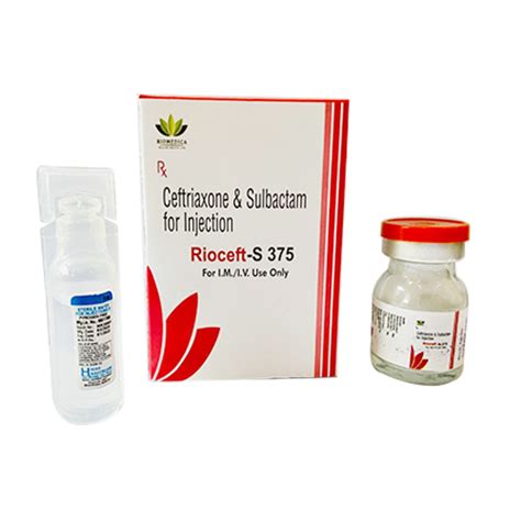 RIOCEFT-S 375 Injection Riomedica Healthcare Pvt. Ltd.