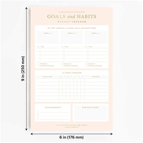 Buy Bliss Collections Weekly Goal and Habit Tracker, Brilliant Beach ...