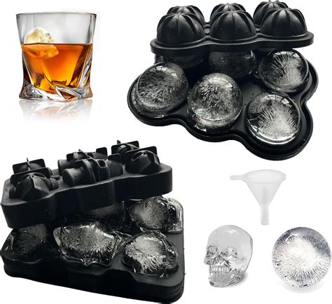 Amazon.com: DakGagMah Skull Ice Cube Mold, 6-Cavity Silicone Ice Tray ...