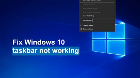 Fix Windows 10 Taskbar Not Working 的图像结果