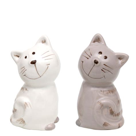 Dekohelden24 HW-KR26 - Set di 2 saliera e pepiera, in ceramica, motivo ...