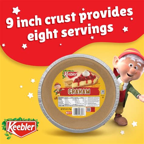 Keebler Ready Crust 9-Inch Graham/Shortbread Cracker Pie Crust, Premade ...