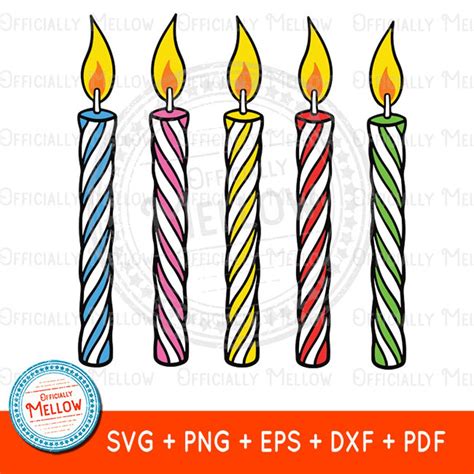 Birthday Candles SVG, Candles SVG, Birthday Clipart, Birthday Downloads ...