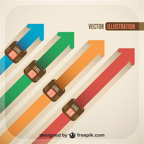 Crescente freccia disegno | Vettore Premium