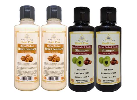 Buy Khadi Pure Amla Reetha Sls & Walnut Shampoo/Hair Cleanser, 210 ml ...