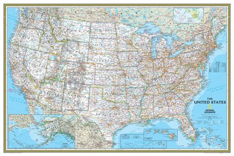 Large Laminated Wall Map - 18081 2400x large laminated us map