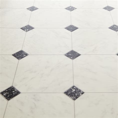 White Vinyl Flooring With Black Diamonds – Flooring Site