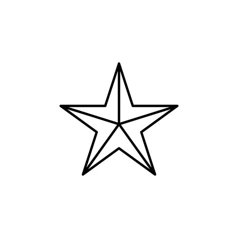 five-pointed star line vector icon 22761600 Vector Art at Vecteezy