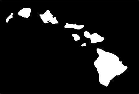 CMI295 Hawaiian Island Chain Vinyl Sticker - White | 7.5" Wide : Amazon ...