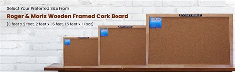 Roger & Moris Anodized Aluminium Frame Cork Board - Sturdy, Waterproof ...