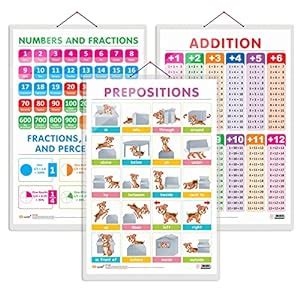 Buy Set of 3 ADDITION, NUMBERS AND FRACTIONS and PREPOSITIONS Early ...