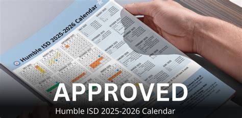 Humble ISD Approved 2025-2026 Calendar | HUMBLE ISD