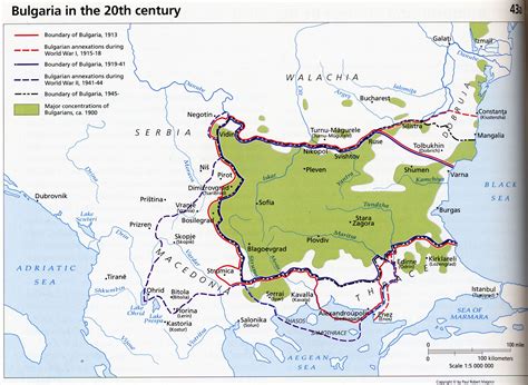 Bulgarian Historical Map from Bujuria to the 20th Century