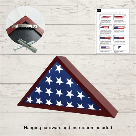 ILOT Flag Case for American Veteran Burial Flag Solid Wood Military ...
