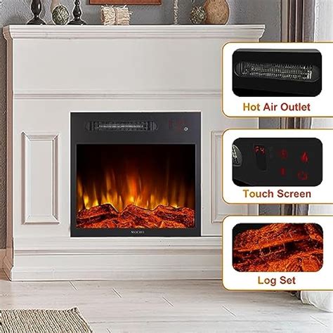 MOCIFI 18 inch Built-in Electric Fireplace Insert Heater, India | Ubuy