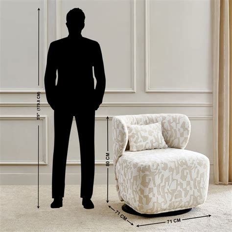 Buy Sundried Fabric Accent Chair with Cushion - Beige from Home Centre ...