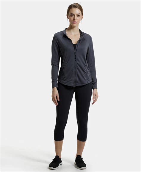 Buy Microfiber Relaxed fit Jacket with Curved Back Hem and StayDry ...