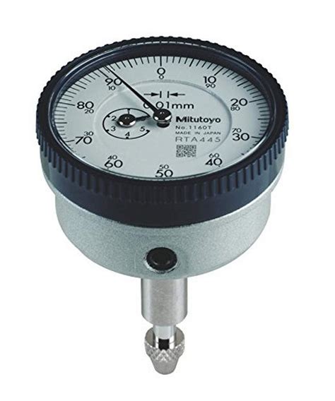 Mitutoyo 1160T Dial Indicator, Back Plunger Type 5mm, 0.01 mm Grad, 8 ...