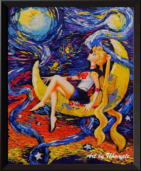 Buy Uhomate Pretty Soldier Sailor Moon Wall Decor Vincent Van Gogh ...